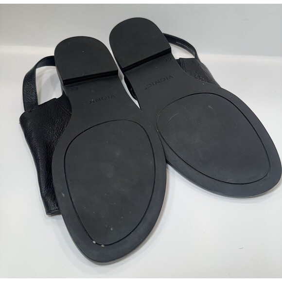 Vionic Black Leather Toe Loop Sandals Women’s 8M Adjustable Strap Comfort - Picture 5 of 6